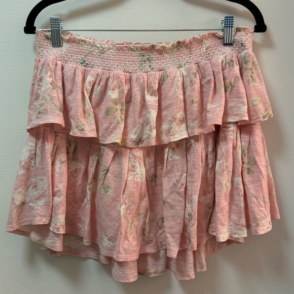 LoveShackFancy Floral Ruffle Mini Skirt - Picture 3 of 3